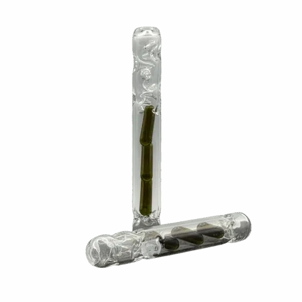 Glass Charlie Tinymight XL Cooling Stem Green Startdust