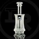 Iridescent Glass Clear Encased Opal Puffco Peak Attachment