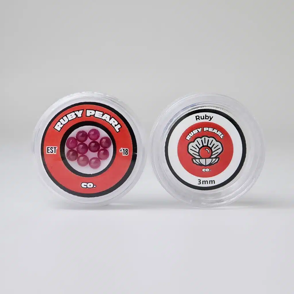 Ruby Pearl Co 3mm Ruby Terp Pearls