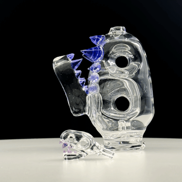 Enuff Glass Dino Peak Attachment Clear Purple Teeth