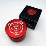 Bear Quartz 60mm 4-Piece Aluminum Grinder - Red - Assembled w/Box
