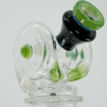 _Ery Glass Switch 2 Double Disc Torus Black over Emerald Macro 3